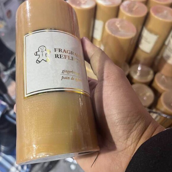 Fragrant Reflection 6" Pillar Candle (Gingerbread Cookie) - - Picture 3 of 4